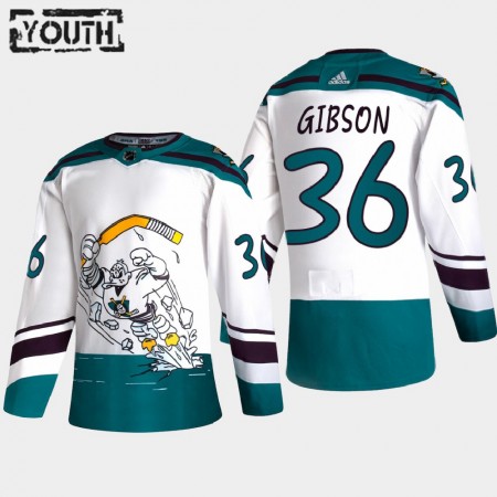 Camisola Anaheim Ducks John Gibson 36 2020-21 Reverse Retro Authentic - Criança
